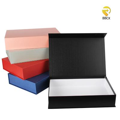 China Sturdy Luxury Environmental Friendly Recyclable Materials E-commerce Products Packaging Folding Retail Packing Box With Ribbon for sale