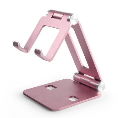 China Hot Selling Mobile Phone and Tablet Mobile Phone Holder Aluminum Alloy Phone Desk Stand Accessory Desk Stand for iPhone Stand for sale