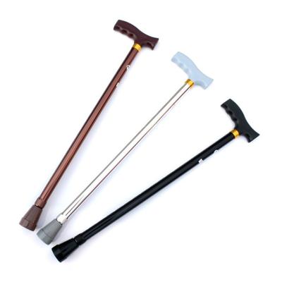 China Aluminum Alloy Convenient Popular Old Man Supports Mountaineering Ultralight Adjustable Stretch Non-slip Cane Outbound Crutches for sale