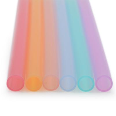 China Viable Seamless Portable Bendable Transparent Silicone Straw Reusable Juice Straw For Food Grade Drinks for sale