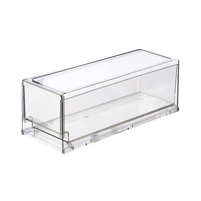 China Rectangular Crisper Drawer Type Frozen Drain Transparent Vegetable Food Meat Pet Freshness Preservation Refrigerator Storage Box for sale