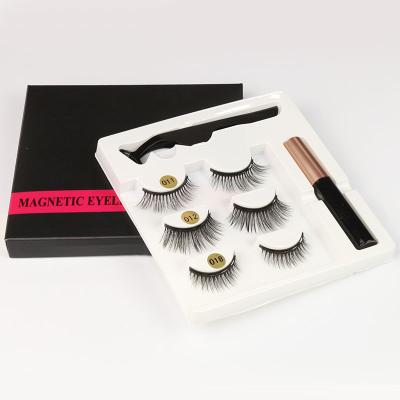 China High Quality Durable 3D Strip Best Selling Magnetic Mink Eyelashes for sale