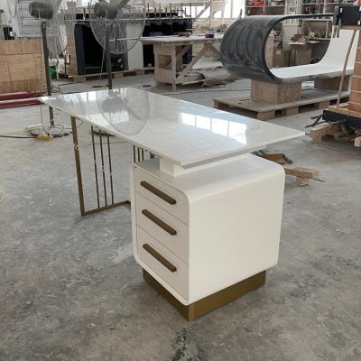 China Factory Price Front Office Desk Sets Customized (Size) Adjustable Commercial Furniture Managers Desk Table for sale