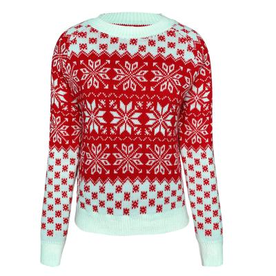 China Anti-Wrinkle Women's Sweater Knitted Ugly Snowflake Merry Christmas Sweater Women New for sale