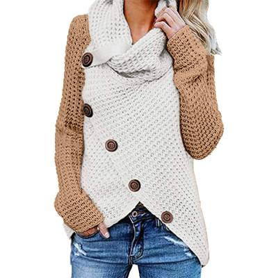 China Anti-wrinkle Solid Color Sweater Women's Sweater Women's New Stylish Knitted Ol Commuter Women's Clothing Chic Clothing for sale