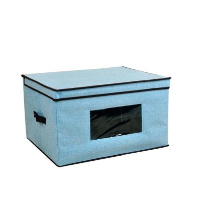 China Customized Folding Canvas Collapsible Organizer Viable Durable Household Cloth Storage Bin Cardboard Storage for sale