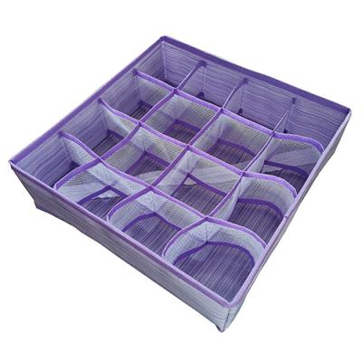 China Foldable Organizer Fabric Cloth Dresser Drawer Divider Organizers Viable Storage Box Underwear Cabinet for sale