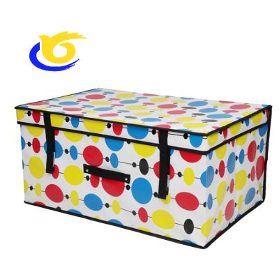 China Sustainable Waterproof Printing Fabric Storage Box For Bedroom for sale