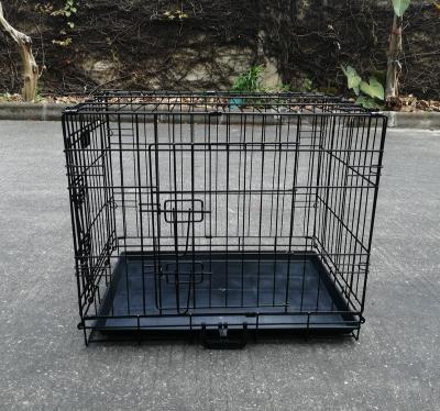 China Sustainable High Quality All Sizes Dog Cages Double Door Stainless Crate For Dog for sale