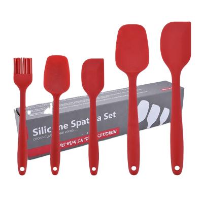 China Workable 5pcs silicone spatula set with color box package for sale