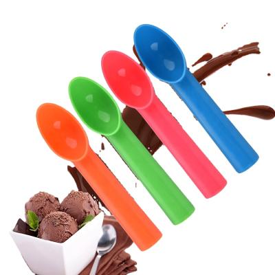 China Sustainable Colorful Plastic Ice Cream Scoop Spoon For Kids for sale