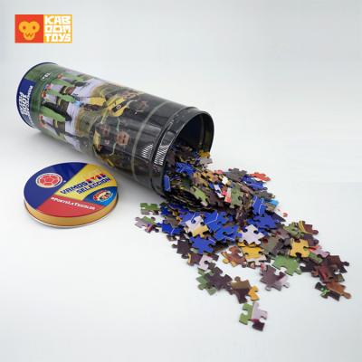 China Cartoon Toy Custom Model World Cup Team 1000 Piece Jigsaw Puzzle In Tin Box for sale