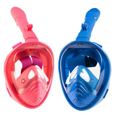 China Full Face Snorkeling Mask Kids Teenagers Women Men Face Snorkeling All-in-One 180 Degree Panoramic View Full Face Anti Leak Mask for sale