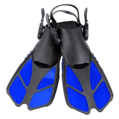 China Comfortable Professional Diving Open Fins Adjustable Buckle Heel Snorkel Fins Swim Fins Swim Short Fin for sale