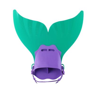 China Kids Mermaid Monofin Swimming Fins Swimming Fins Mermaid Fins Comfortable Diving Adjustable Foot Strap for sale