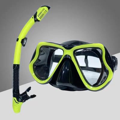 China Tempered glass lens; Adjustable Buckle And Soft Wide Diving Goggles Scuba Diving Goggles Scuba Diving Equipment Head Strap Silicone Head Silicone Diving Snorkeling Set for sale