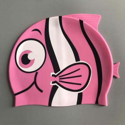 China Cartoon Swim Cap Children Swim Cap Cute Cartoon Style Swimming Cap High Elastic Waterproof Swim Cap for sale