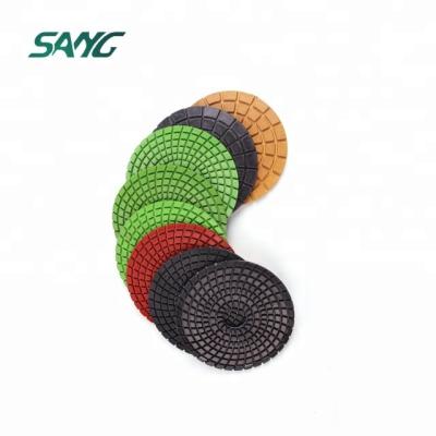 China 4inch 5inch 50-300# Durable Diamond Wet Dry Polishing Pad for Granite Marble Stone Grinding Concrete for sale