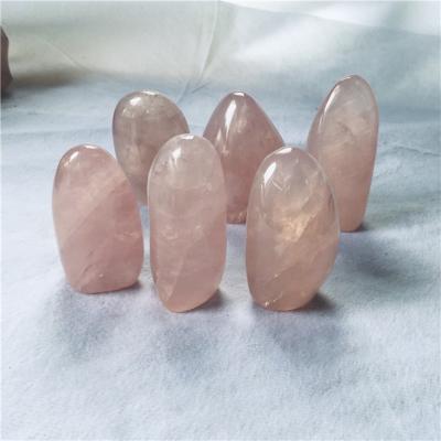 China China Rose Quartz Big Size Crystal Stone Decoration Natural Stone for sale