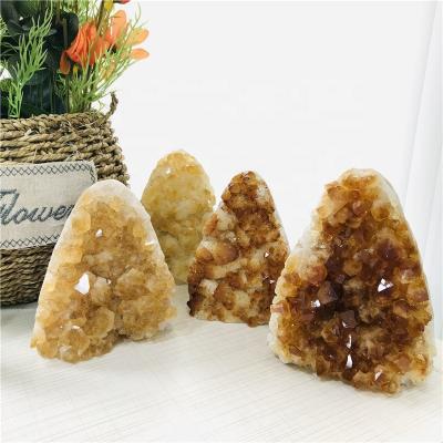 China China wholesale natural large size Brazilian Crystal Cluster Standing citrine for Fengshui for sale