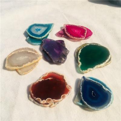 China China Wholesale Natural Polished Colorful Crystal Slice Carnelian Agate Quartz Slice for sale