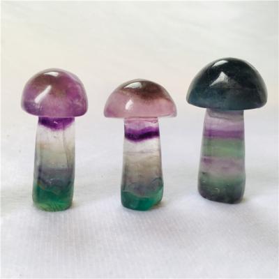 China China Wholesale Natural Carved Clear, Amethyst, Carnelian, Rose Mushroom Fluorite Quartz Crystal Mushroom for sale