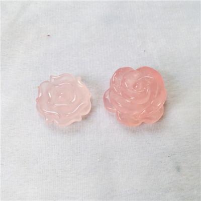 China China Hot Selling Mineral Crystal Carvings Polished Pink Rose Crystal Quartz Flower For Sale for sale