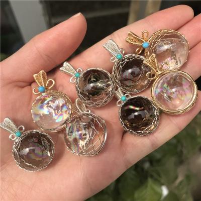 China Wholesale Natural Healing Rainbow Crystal Spheres Pendant Clear Smoky Quartz from China for Decoration Gifts for sale