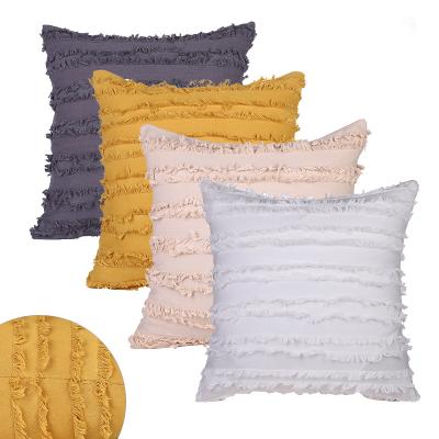 China Anti-bacteria Central Institute of Statistics Nordic Wind Tassel Pillowcase Living Room Sofa Throw Pillows Case Cushion Cover for sale