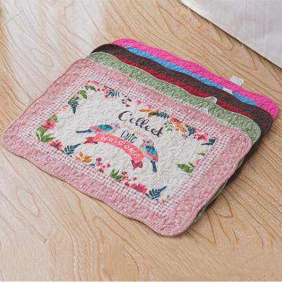 China Other Foreign Trade Cotton Cloth Mat Cotton Bedroom Toilet Door Rural Non-slip Mat Printing 40*60 for sale