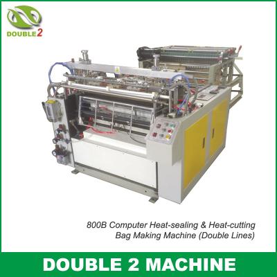 China 800B Computer Heat-sealing & Heat-cutting Bag Making Machine (Double Lines) for sale