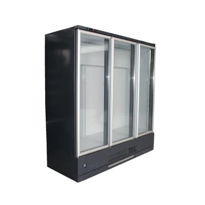 China Single-Temperature Upright Freezer Glass Door Display Freezer Refrigerator for sale