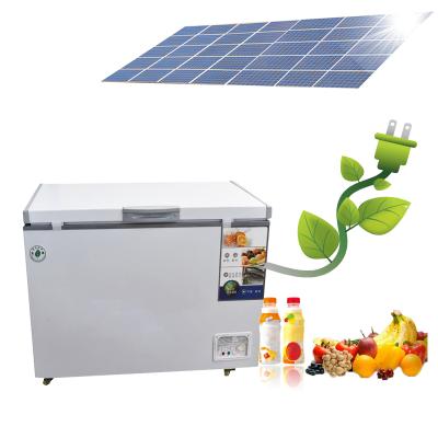 China Commercial Refrigerator 182L Dc Hotel 12V Horizontal Top Open Single Door Fridge Solar Deep Chest Freezer for sale