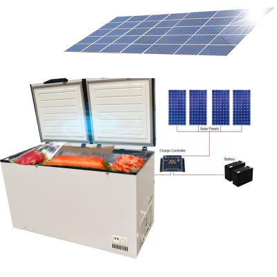 China Hotel 12 DC Factory Price Refrigerator Quality Guarantee Ice Cream Freezer Frozen Chest Solar Refrigerator for sale