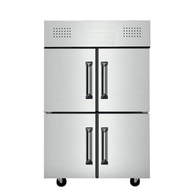 China Buy Luxury Restaurant Double-temperature Structure Freezer Stainless Steel Refrigerating Cabinet for sale