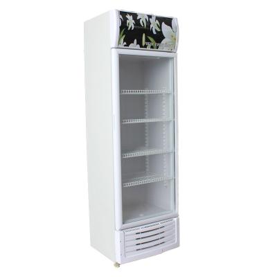 China Single-Temperature Display Glass Upright Freezer Refrigerator Commercial Beer Fridge With Glass Door for sale