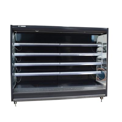 China Single-temperature Outdoor Refrigerated Supermarket Display Fridge Freezer Ice Open Refrige for sale