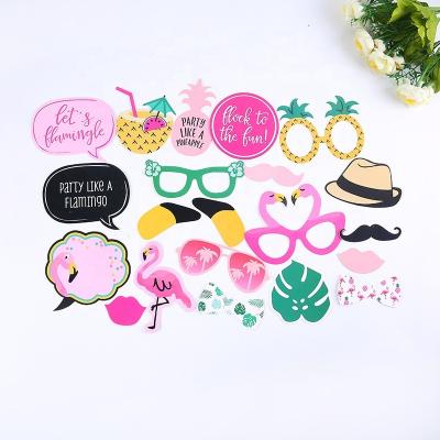 China Hawaiian Party Decoration 2022 New Party Photography Props Decorative Flamingo Wedding Props Birthday Mask Wholesale for sale