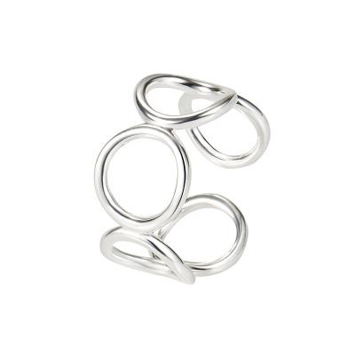 China FASHIONABLE pure silver women's open circle ring s925 Han fashion Han edition circle ring personality open circular custom for sale