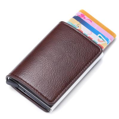 China Anti-thef Anti-rfid Anti-theft PU Leather Wallet Card Holder For Man Women's 2021 Smart Wallet for sale