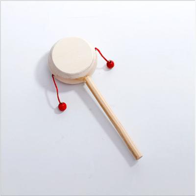 China Handmade Chinese Traditional Hand Drum Toy Mini Attle Hand Drum for Baby for sale