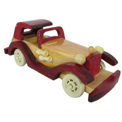 China Europe Gift Decor Vintage Car Wooden Model Toy For Desk for sale