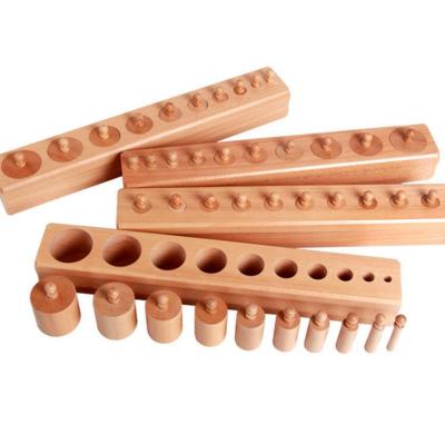 China Montessori Toys Teaching Aids Grip Toy Montessori Toys Wooden Cylinder Grip Toy for Children for sale