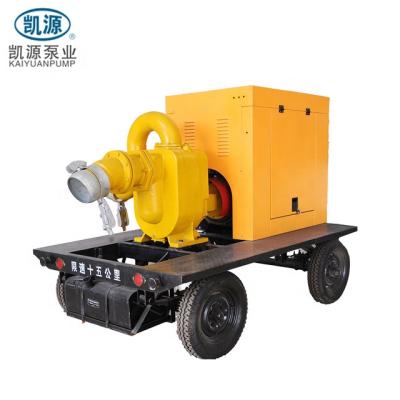 China Automotive industry mobile trailer mounted diesel engine self priming water pump for sale