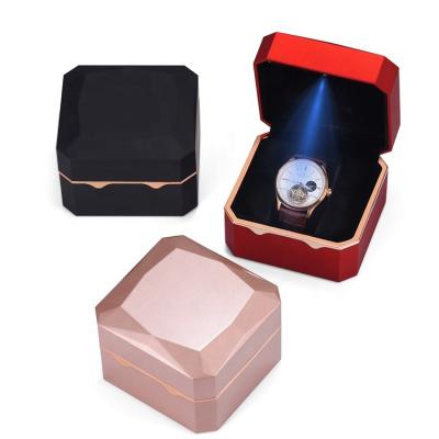 China High-end with LED Light 2022 September purchase Festival  Luxury Watch Box Led Light Single Watch Box for women watch for sale