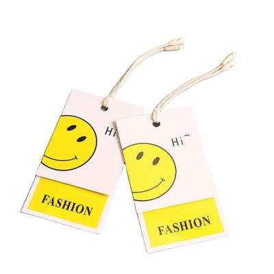 China Sustainable Custom Printing Logo Clothes Label Garments Paper Hang Tags Clothing for sale