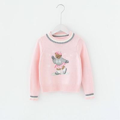 China Custom Knitted Sweater Kids Cartoon Pattern Jacquard Winter Christmas Kids Knitwear Sweater for sale