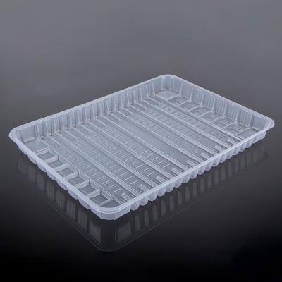 China Recyclable Plastic Fruit Food Pineapple Meat Fruit Food Disposable Nacho Sushi Tray for sale