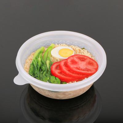 China Biodegradable Disposable Round Food Bowls Plastic Take Out Bowls With Lids for sale