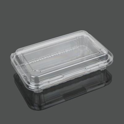 China Recyclable Square Custom Small Food Packaging Box Disposable Plastic Container for sale